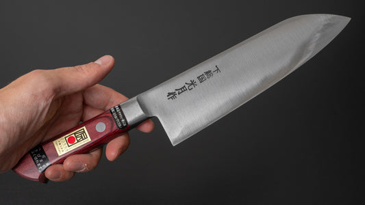Kogetsu Wit #1 Santoku 180 mm wijnpakka-handvat