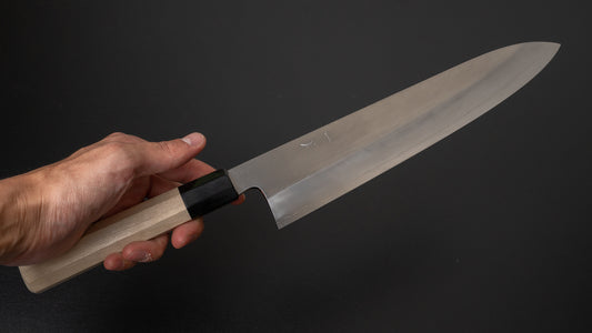 Hitohira Kikuchiyo Kyuzo Silver #3 Migaki Gyuto 240mm Ho Wood Handle