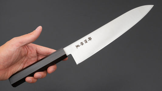 Hitohira Imojiya TH Stainless Gyuto 210mm Ebony Handle (Wa)