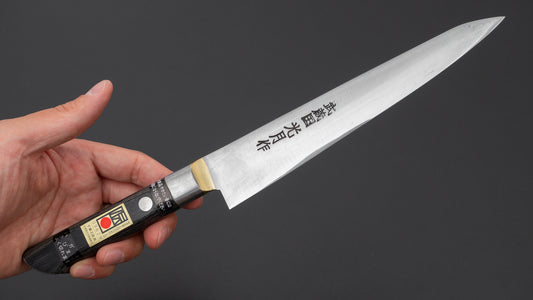 Kogetsu Carbon Sujihiki 180mm Pakka Handle