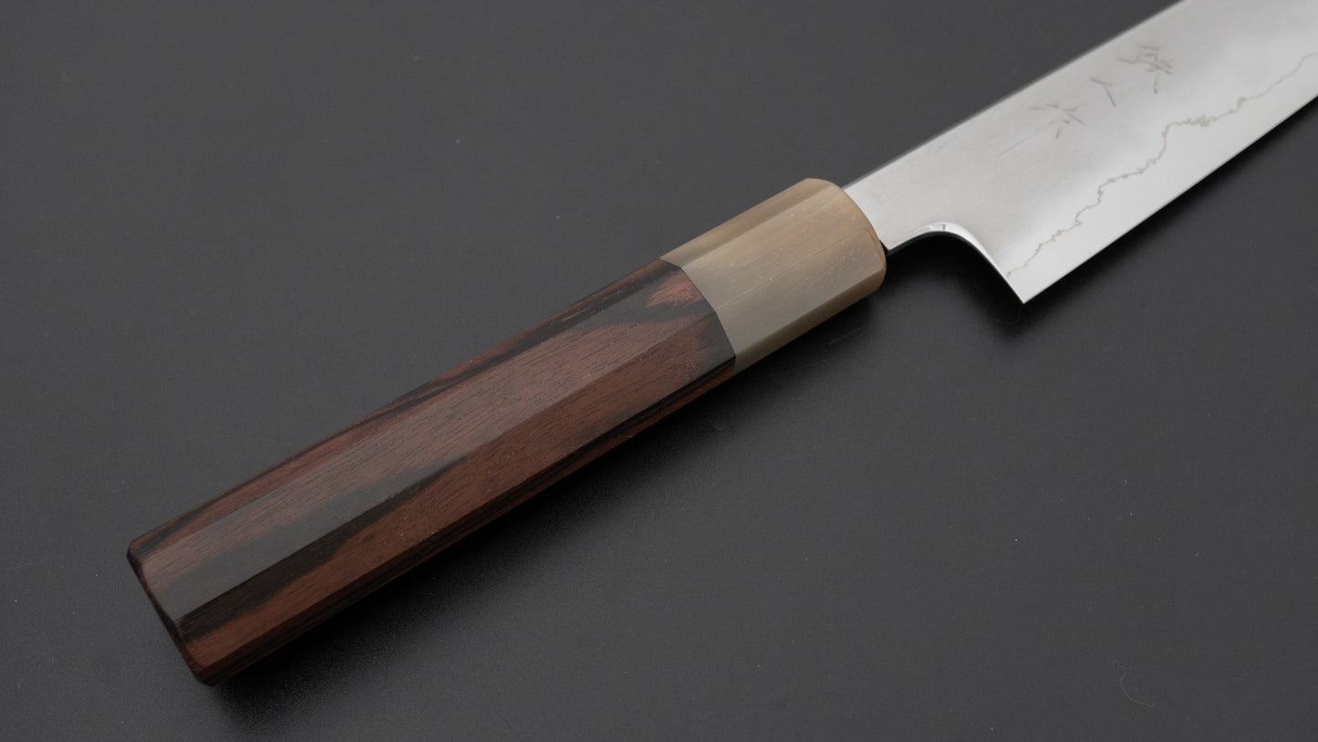 Tetsujin Silver #3 Kasumi Kiritsuke Petty 165mm Taihei Makassar Ebony Handle