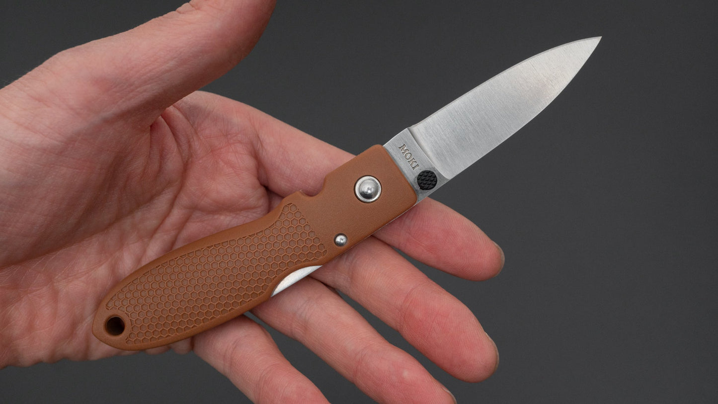 MOKI Coupe Folding Knife Grilon Handle (Cocoa Brown)