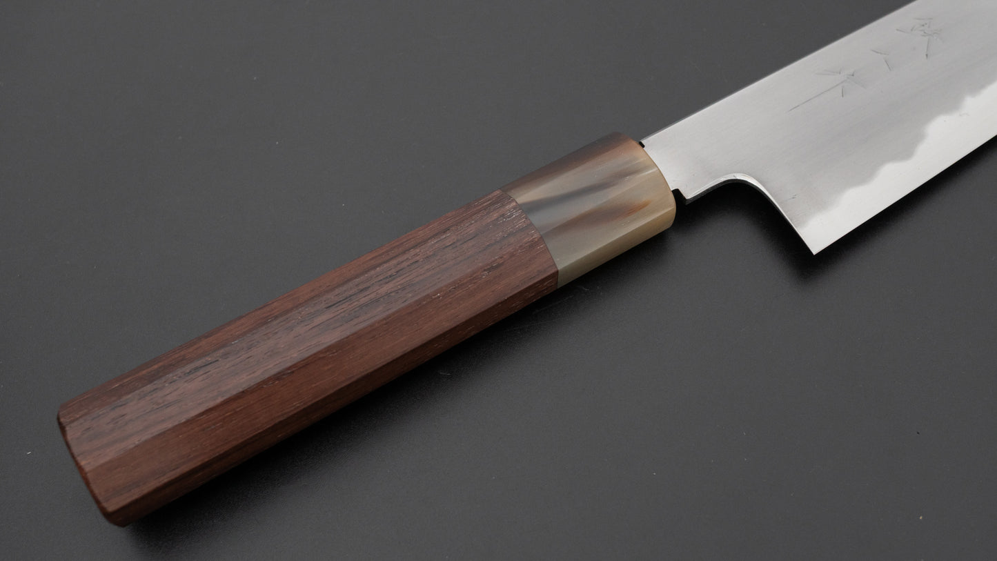 Tetsujin Blue #2 Kasumi Kiritsuke Gyuto 180 mm Taihei palissander handvat