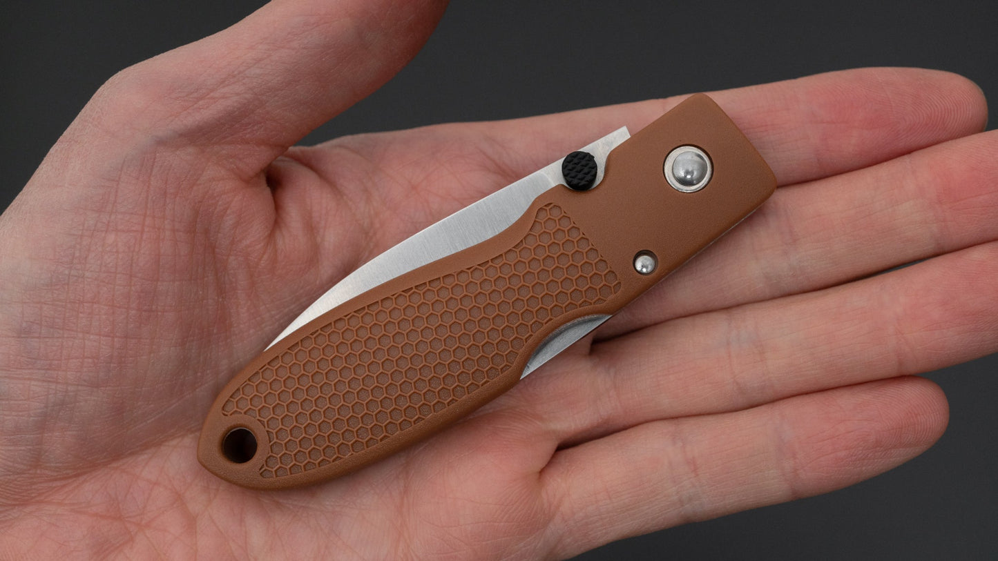 MOKI Coupe Folding Knife Grilon Handle (Cocoa Brown)