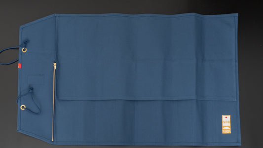 HI-CONDITION Hanpu Canvas 9 Pockets Knife Roll Indigo