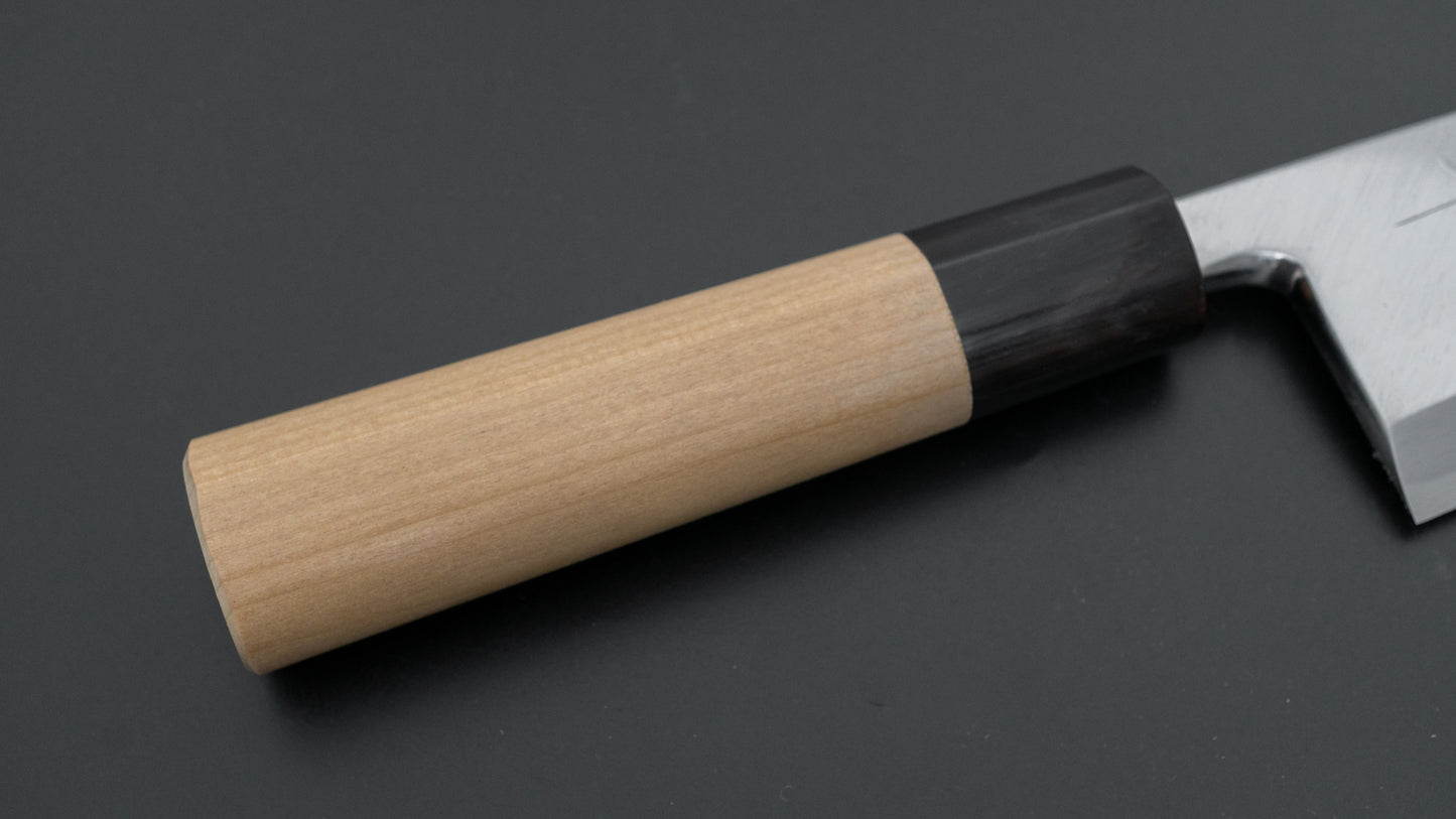 Hitohira Tanaka Manzo Blue #1 Deba 180 mm Ho houten handvat (D-vorm/ Saya)