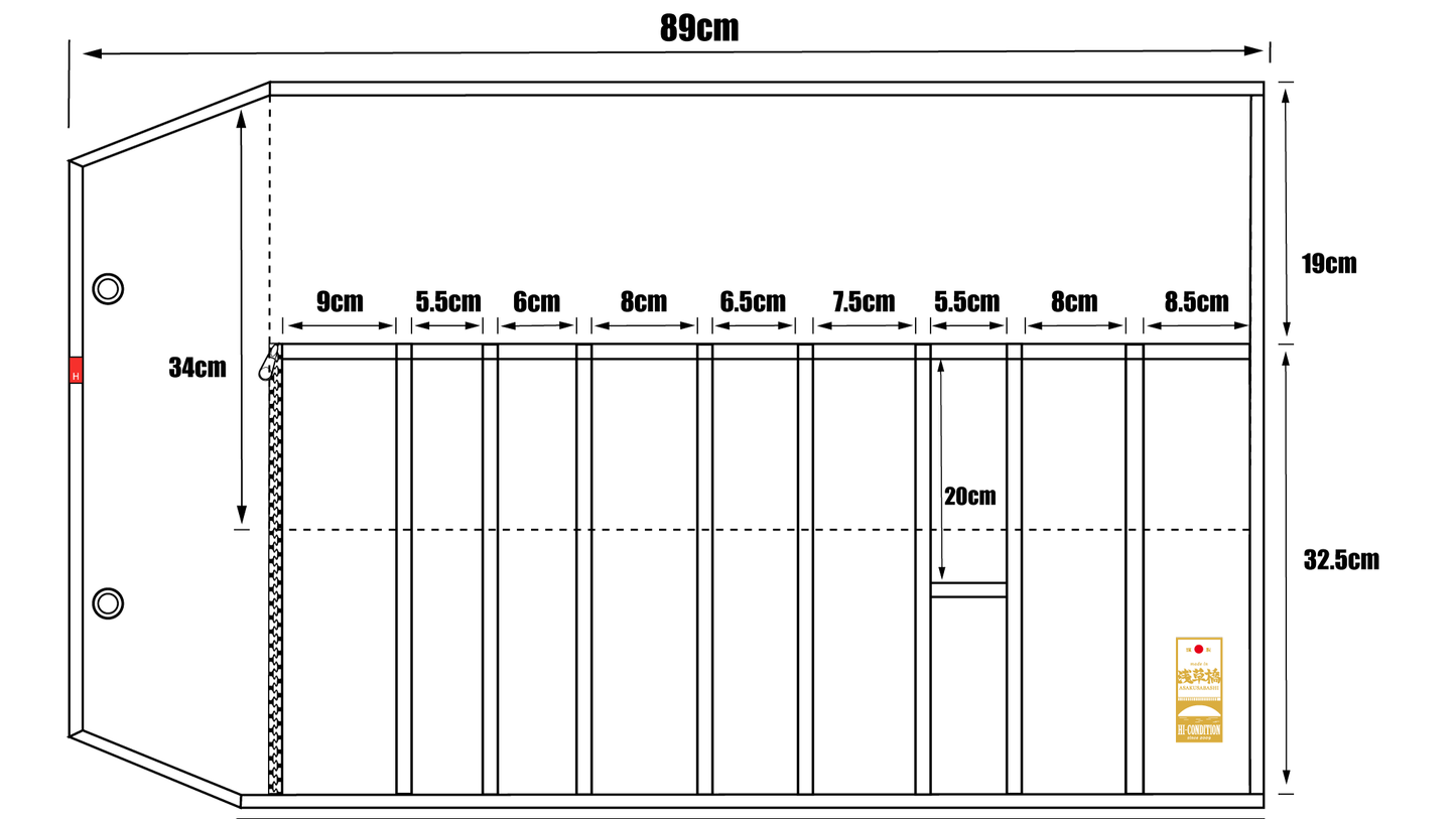 HI-CONDITION Hanpu Canvas 9 Zakken Messenrol Olifant