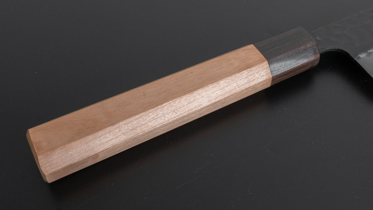 Hitohira Futana SB Kuro Tsuchime Kiritsuke Gyuto 210 mm kersenhouten handvat