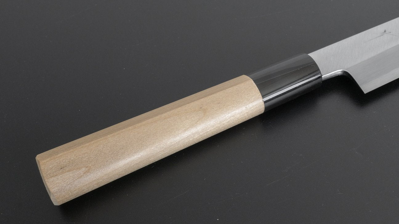Hitohira Kikuchiyo Manzo Wit #3 Yanagiba 240 mm Ho houten handvat (D-vorm)