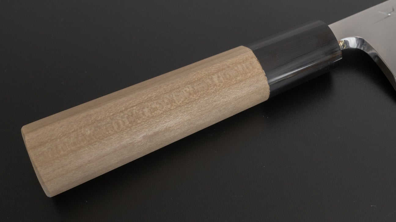 Hitohira Togashi Wit #1 Tachi Deba 150 mm Ho houten handvat (Saya)