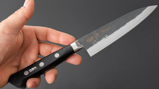 Morihei Hisamoto Kurouchi White #1 Petty 135mm Pakka Handle