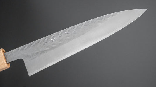 Hitohira TD SLD Tsuchime Gyuto 165mm Walnut Handle