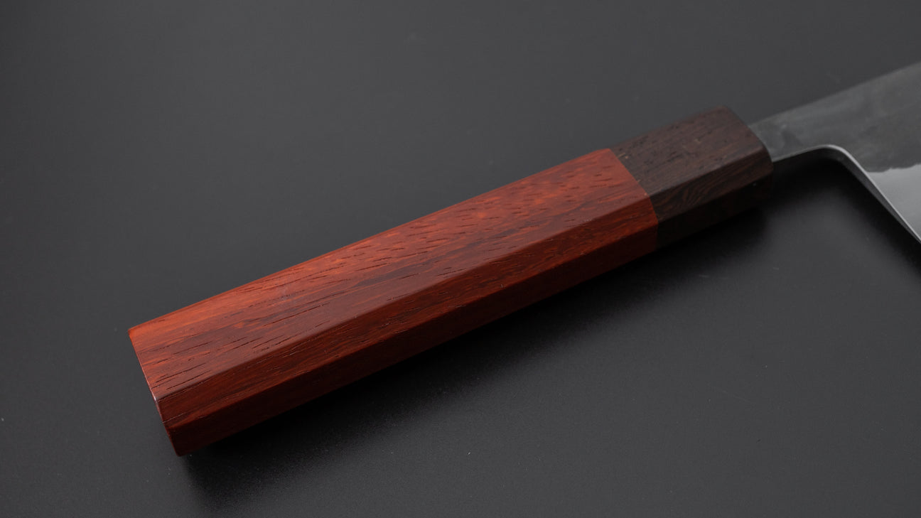 Hitohira TD Blue #2 roestvrij beklede Kurouchi Gyuto 240 mm Padauk-handgreep