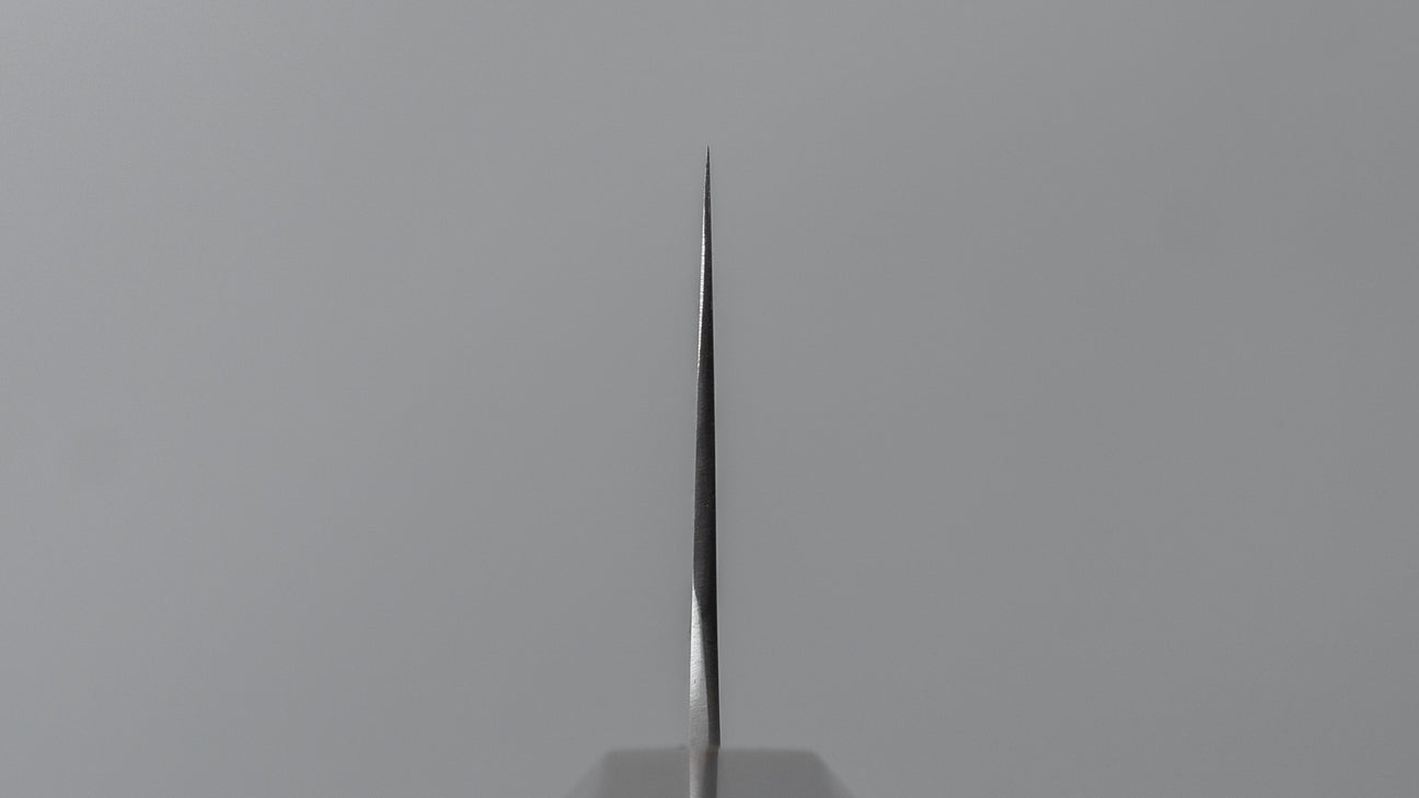 Hitohira Ashi Zweedse roestvrijstalen Santoku 165 mm ebbenhouten handvat