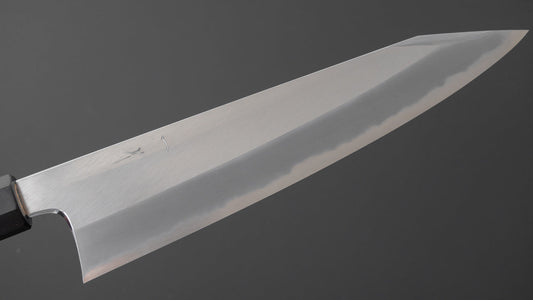 Hitohira Tanaka Kyuzo Blue #1 Migaki Kiritsuke Gyuto 240mm Yakusugi Cedar Handle (Type S)