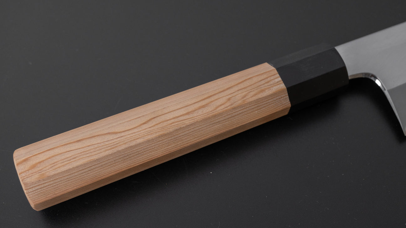 Hitohira Tanaka Kyuzo Blue #1 Migaki Kiritsuke Gyuto 240mm Yakusugi Cedar Handle (Type S)