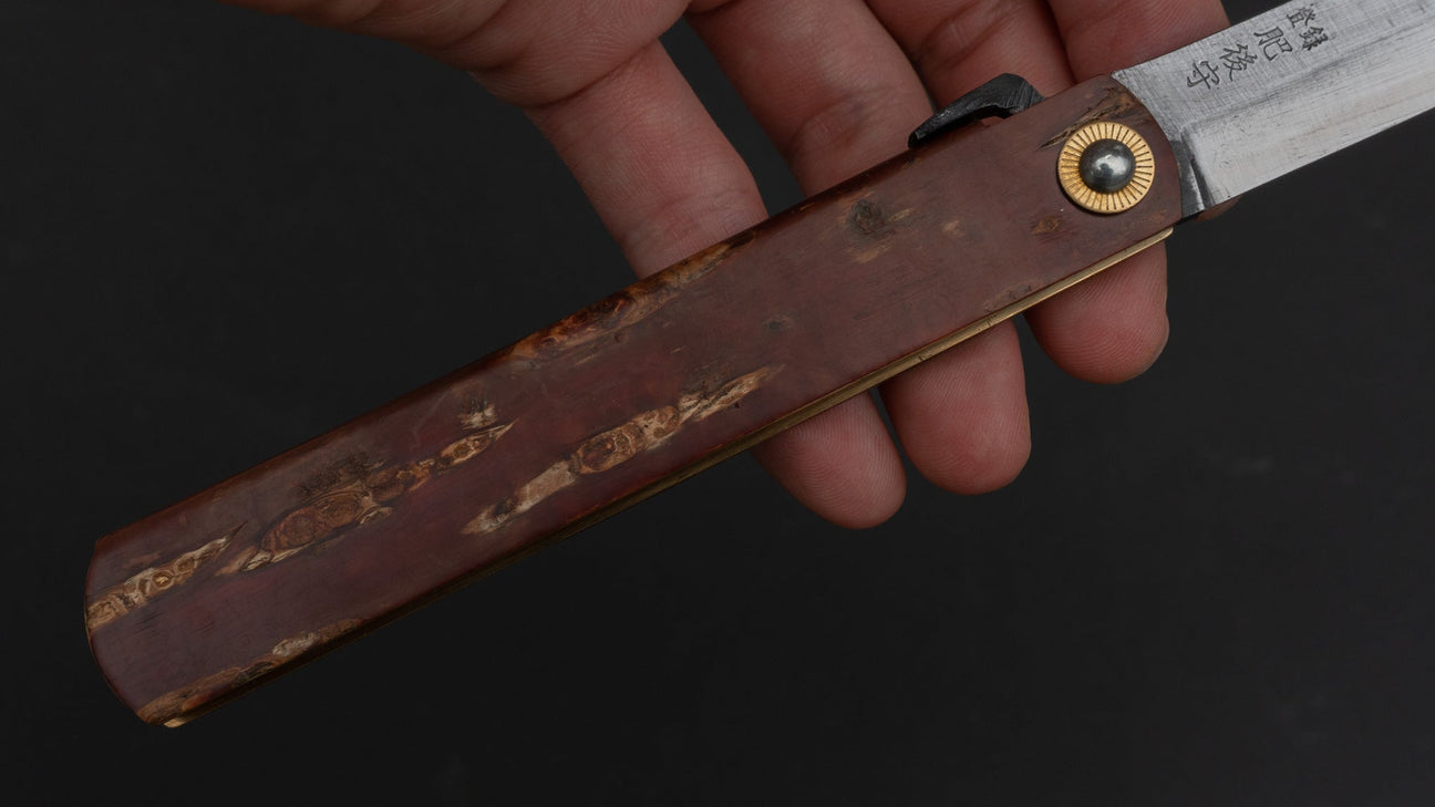 Higonokami Custom Folding Knife X Large Sakura Skin Handle (#10)