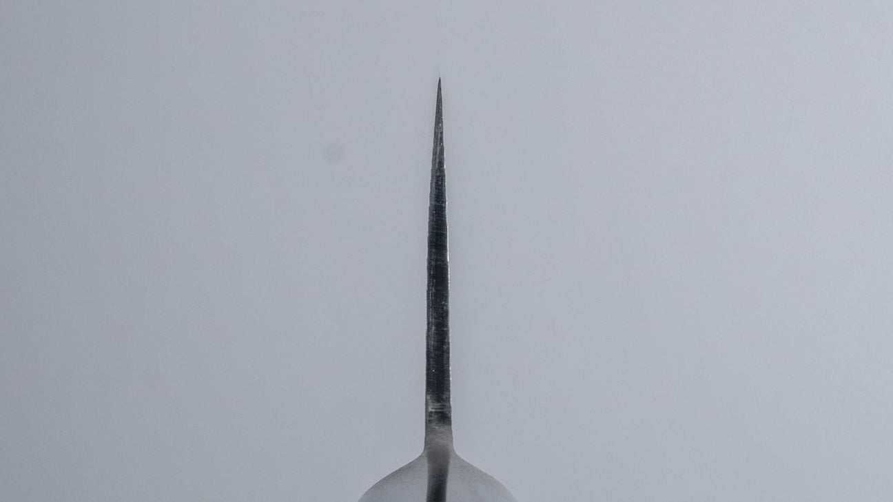 Hitohira FJ SG2 Nickel Damascus Black Gyuto 210mm Linen Micarta Handle