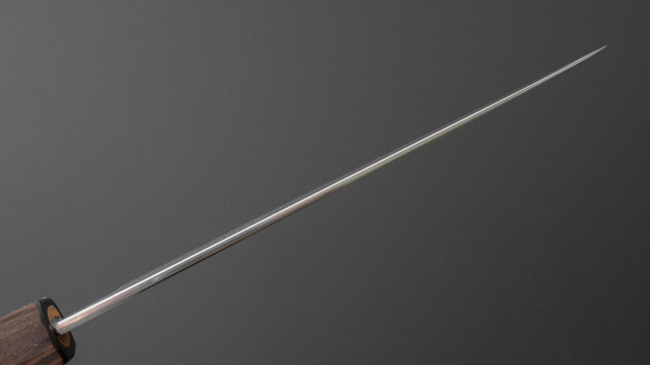 Hitohira Kikuchiyo Kyuzo White #2 Migaki Santoku 180mm Cherry Wood Handle