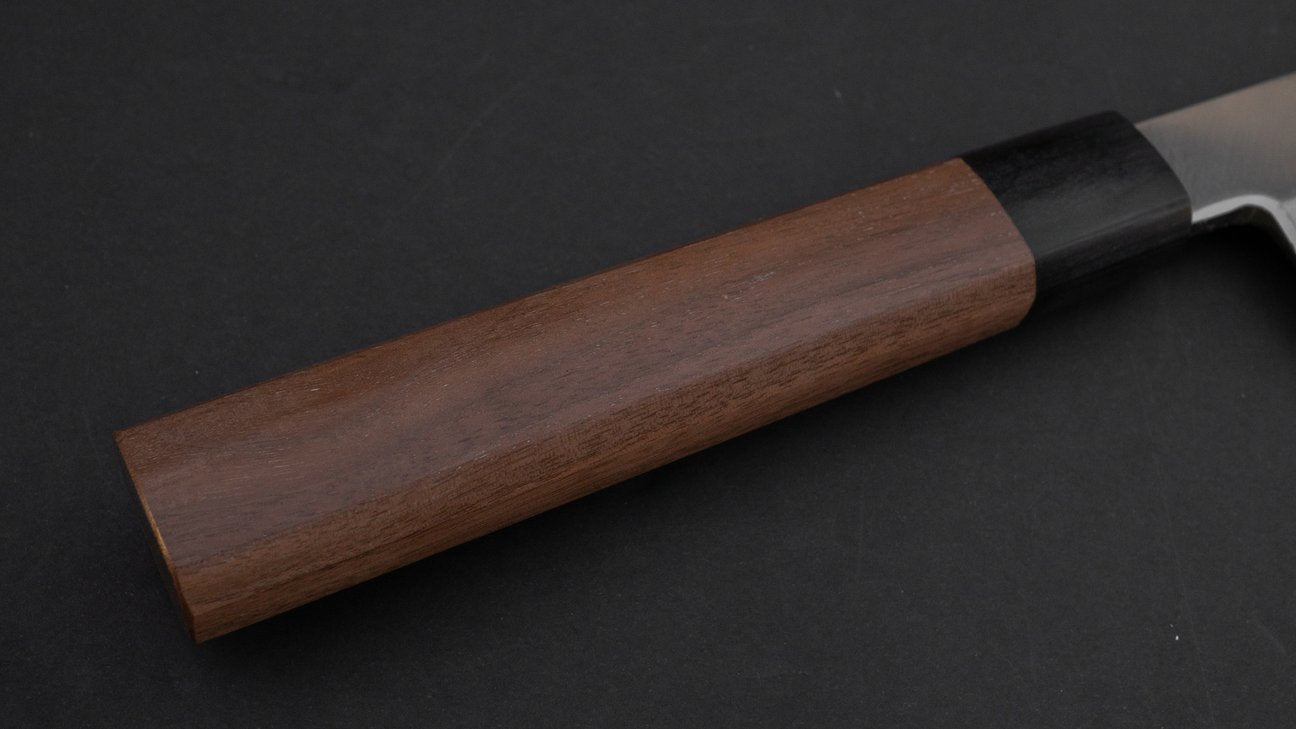 Hitohira Kikuchiyo Manzo Wit #3 Kiritsuke 240 mm walnoot handvat (Saya)