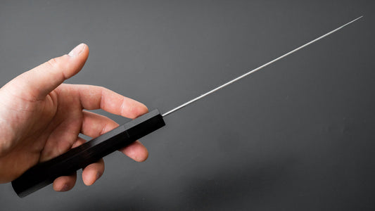 Hitohira Ashi Wit #2 Gyuto 210 mm ebbenhouten handvat