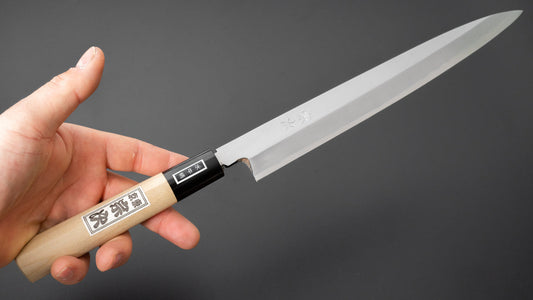 Morihei Munetsugu Wit #2 Yanagiba 240 mm Ho houten handvat