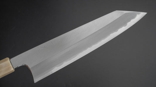 Hitohira Togashi Wit #1 Roestvrij bekleed Kiritsuke Gyuto 240 mm Taihei ebbenhouten handvat