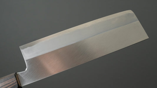 Hitohira Kikuchiyo Kyuzo White #2 Migaki Nakiri 180mm Cherry Wood Handle