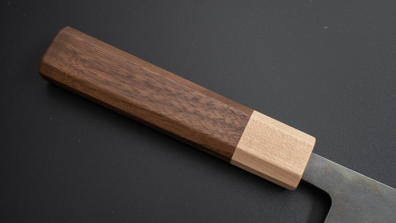 Hitohira TD Blue #2 roestvrij beklede Kurouchi Nakiri 165 mm walnoot handvat