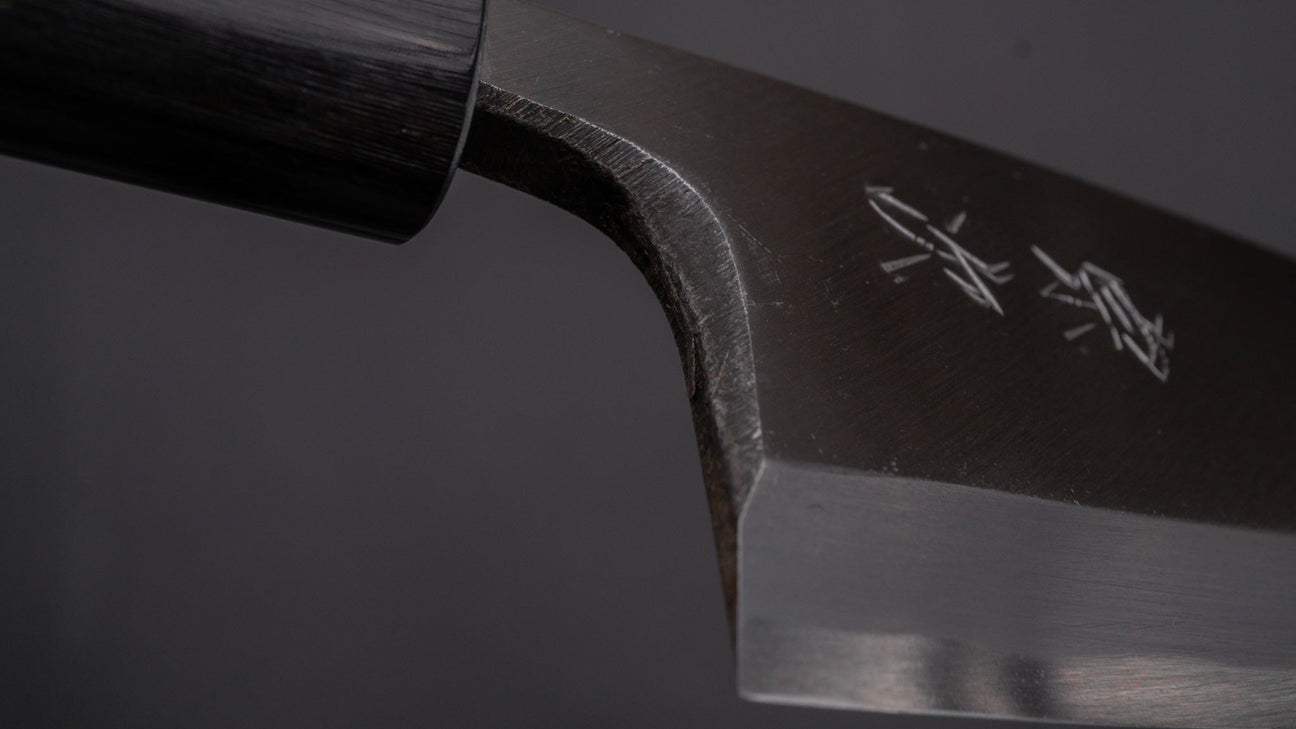 Morihei Munetsugu Wit #2 Deba 105 mm Ho houten handvat