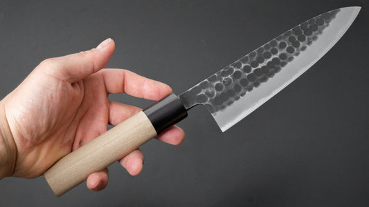 Hitohira Hinode Tsuchime Wit #2 Gyuto 180 mm Ho houten handvat