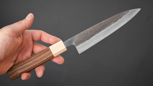 Hitohira TD Blue #2 Stainless Clad Kurouchi Gyuto 165mm Walnut Handle