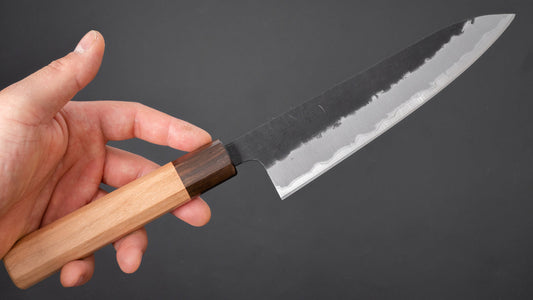 Hitohira Futana SB Kuro Nashiji Gyuto 180 mm kersenhouten handvat