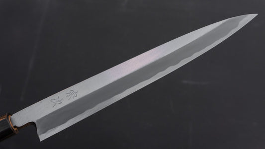 Morihei Munetsugu Wit #2 Yanagiba 210 mm Ho houten handvat (fijne afwerking)