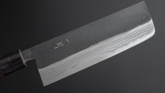 Hitohira HS Wit #2 Damascus Nakiri 165 mm palissander handvat