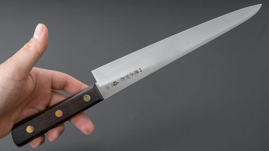 Kanehide Bessaku Left-Handed Sujihiki 240mm Rosewood Handle