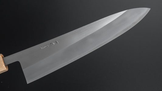 Hitohira TD Blue #2 Stainless Clad Migaki Gyuto 210mm Walnut Handle