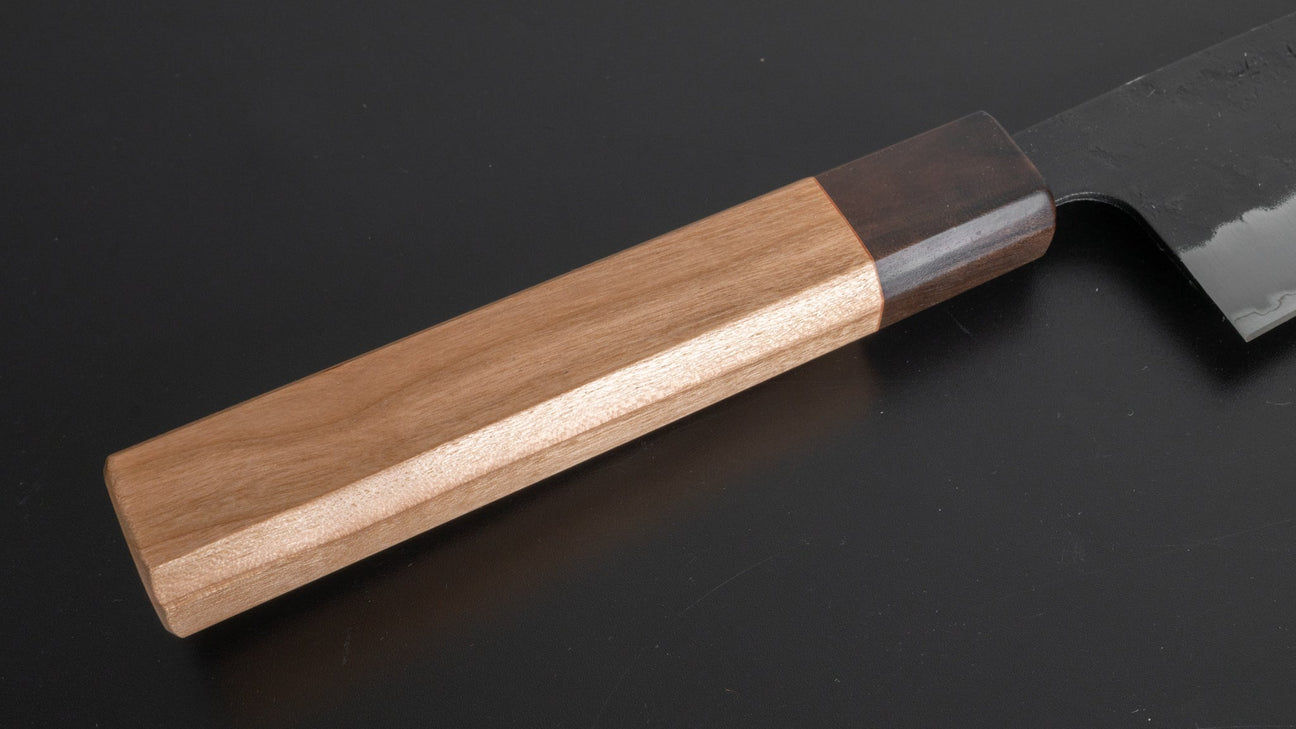 Hitohira Futana SB Kuro Nashiji Santoku 170mm Cherry Wood Handle