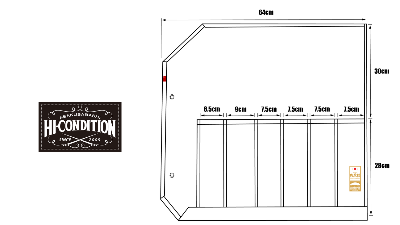 HI-CONDITION Hanpu Canvas 6 Pockets Knife Roll Kinari