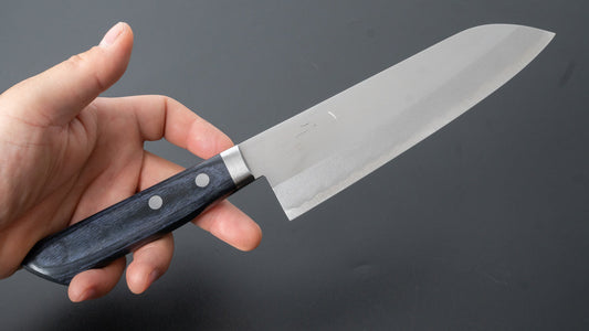 Hitohira NM Migaki Santoku 170mm Blue Pakka Handle