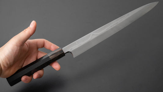 Hitohira Togashi White #1 Fuji Mizu Honyaki Yanagiba 300mm Taihei Ebony Handle (Saya)