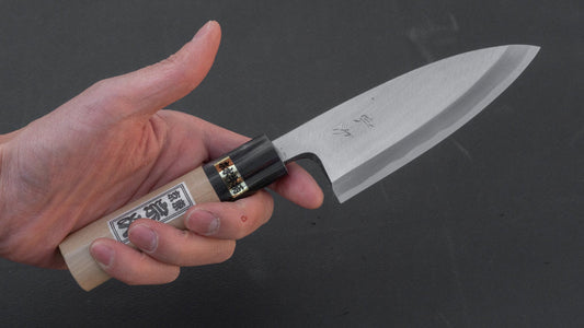 Morihei Munetsugu White #2 Deba 120mm Ho Wood Handle