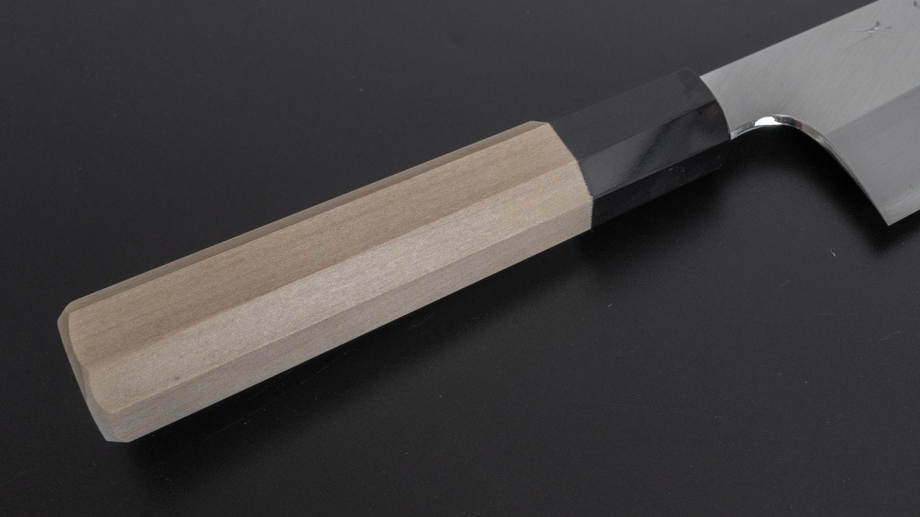 Hitohira Togashi White #1 Stainless Clad Santoku 180mm Ho Wood Handle