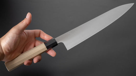 Hitohira Ashi Zweeds roestvrij Gyuto 270 mm Ho houten handvat