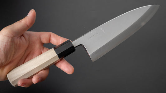 Hitohira Kikuchiyo Rikichi Silver #3 Deba 165mm Ho Wood Handle (Saya)