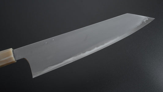 Hitohira Togashi Wit #1 Roestvrij beklede Kasumi Kiritsuke Gyuto 240 mm ebbenhouten handvat