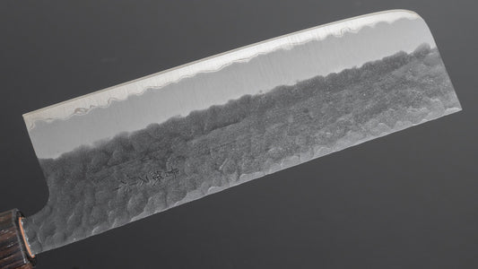 Hitohira Futana SB Kuro Tsuchime Nakiri 165 mm kersenhouten handvat