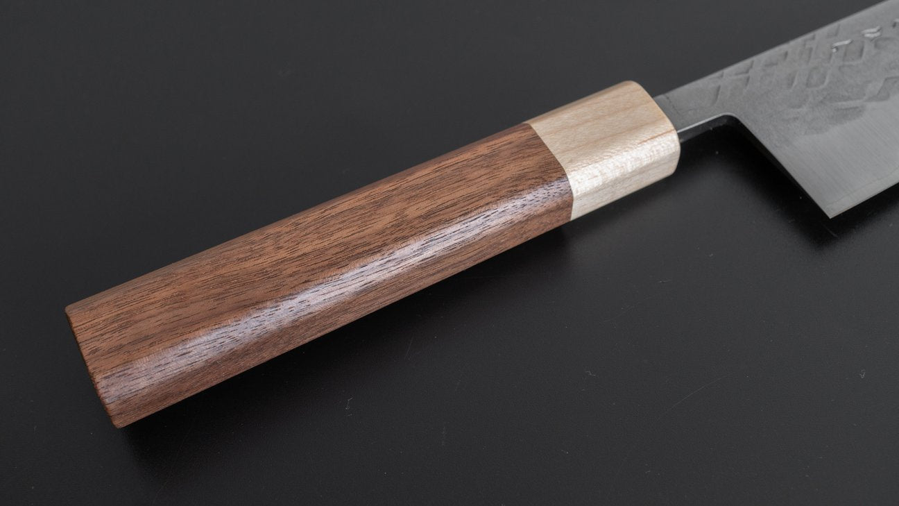 Hitohira TD SLD Tsuchime Gyuto 210mm Walnut Handle