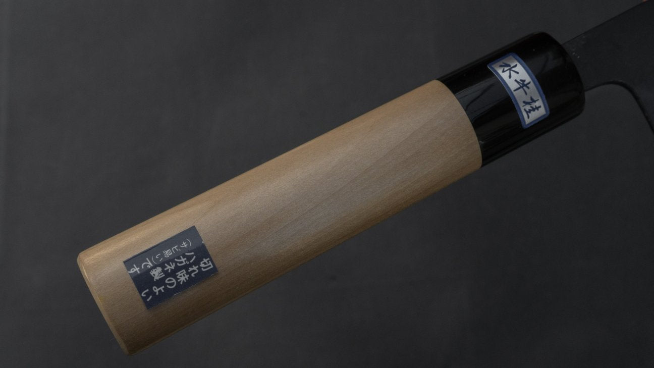 Morihei Munetsugu Blue #2 Kurouchi Santoku 165mm Ho Wood Handle