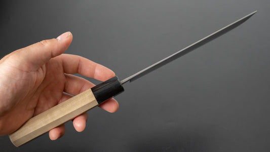 Hitohira GR Blue #2 Damascus Nakiri 165 mm Ho houten handvat